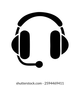  headphone vector.  headset icon. headphone silhouette