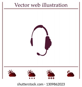 Headphone vector icon.