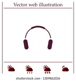 Headphone vector icon.