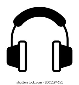 vector de auriculares Icono- Ilustración vectorial de alta calidad de estilo negro.