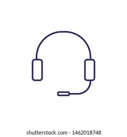 Headphone vector icon. Call support