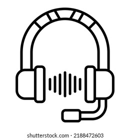 Headphone vector icon. Can be used for printing, mobile and web applications.