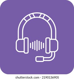 Headphone vector icon. Can be used for printing, mobile and web applications.