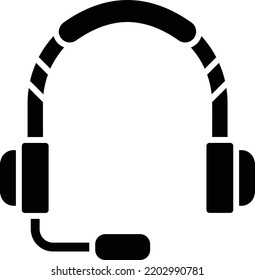 Icono vectorial de auriculares. Se puede usar para imprimir, móviles y aplicaciones web.