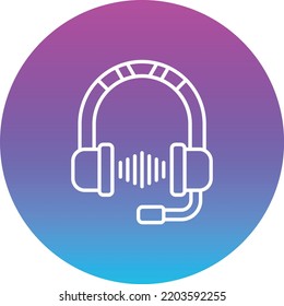 Icono vectorial de auriculares. Se puede usar para imprimir, móviles y aplicaciones web.