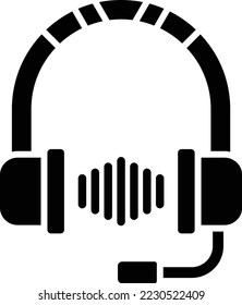 Headphone vector icon. Can be used for printing, mobile and web applications.