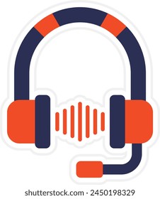 Headphone vector icon. Can be used for printing, mobile and web applications.