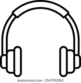 Headphone vector icon. Can be used for printing, mobile and web applications.