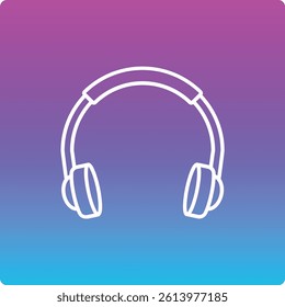 Headphone vector icon. Can be used for printing, mobile and web applications.