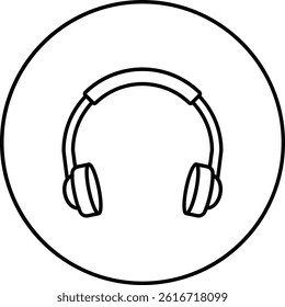 Headphone vector icon. Can be used for printing, mobile and web applications.