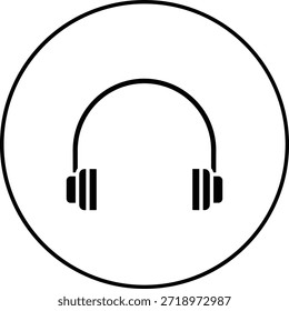 Headphone vector icon. Can be used for printing, mobile and web applications.