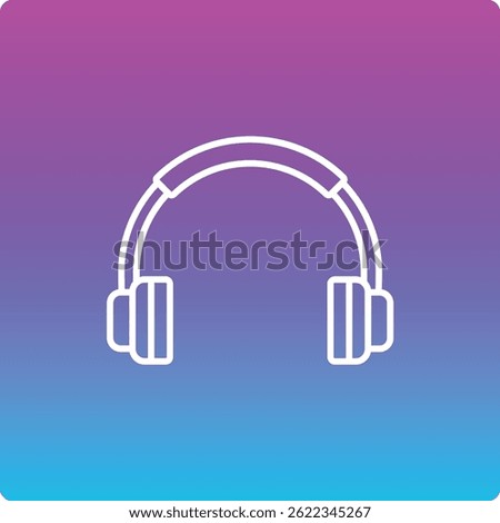 Headphone vector icon. Can be used for printing, mobile and web applications.