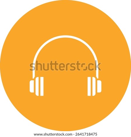Headphone vector icon. Can be used for printing, mobile and web applications.