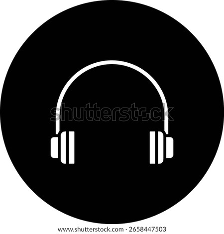 Headphone vector icon. Can be used for printing, mobile and web applications.