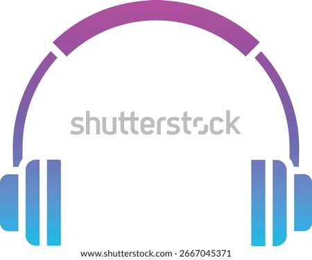 Headphone vector icon. Can be used for printing, mobile and web applications.