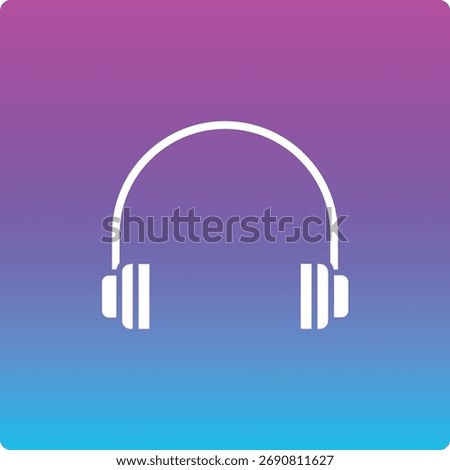 Headphone vector icon. Can be used for printing, mobile and web applications.