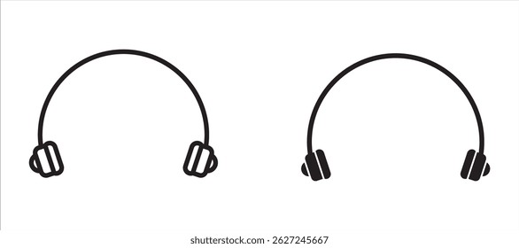 Headphone Vector Icon. Clean and Scalable Design for Apps and Branding. For your website, logo, app, UI design. Illustration, isolated on white background.