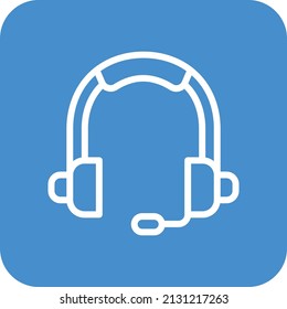 Ilustración de diseño de iconos del vector de auriculares
