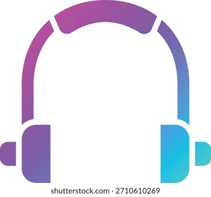 Ilustración de diseño de icono de Vector de auriculares