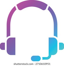 Ilustración de diseño de icono de Vector de auriculares