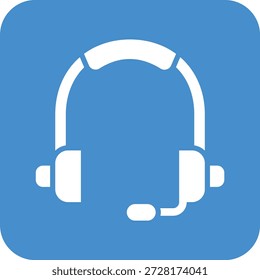 Ilustración de diseño de icono de Vector de auriculares