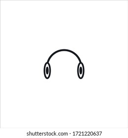 Headphone vector icon design template