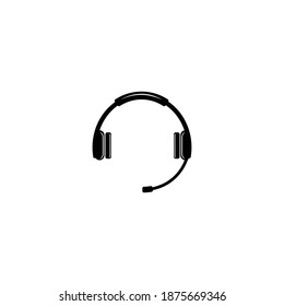 Plantilla de diseño de iconos vectoriales de auriculares.