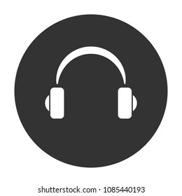 headphone vector icon, DJ headphone sign