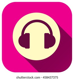 Headphone vector icon, earphone symbol for your design, logo, application, UI, website