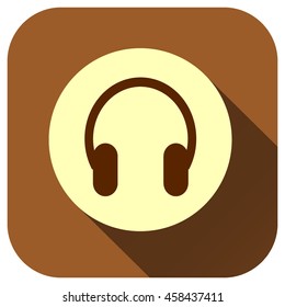 Headphone vector icon, earphone symbol for your design, logo, application, UI, website