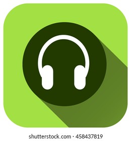 Headphone vector icon, earphone symbol for your design, logo, application, UI, website