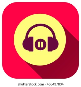 Headphone vector icon, earphone symbol for your design, logo, application, UI, website