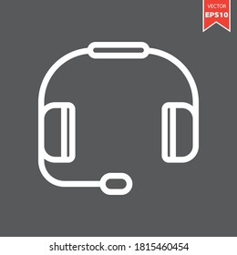 Headphone vector icon. Eps 10 vector illustration.