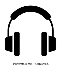 headphone vector Icon-  Glyph style high quality vector illustration.