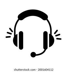 Headphone Vektorsymbol - Glyph Stil hohe Qualität Vektorgrafik.