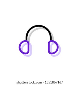 Headphone vector icon in here.