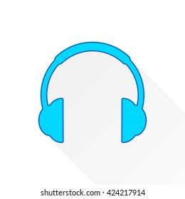 Headphone   vector icon. Illustration isolated on white  background for graphic and web design.