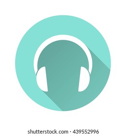 Headphone vector icon. Illustration isolated for graphic and web design.