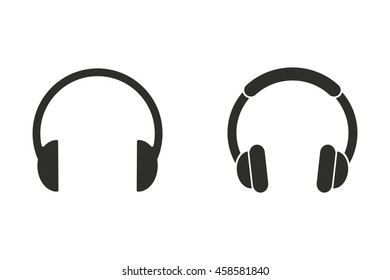 Headphone vector icon. Illustration isolated on white background for graphic and web design.