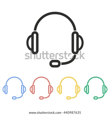 Headphone vector icon. Illustration isolated on white background for graphic and web design.