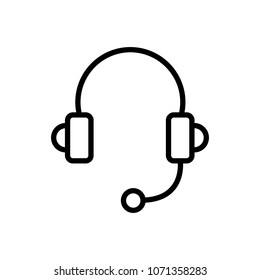 Headphone Vector Icon Illustration For Web and Mobile App.Ui / Ux
