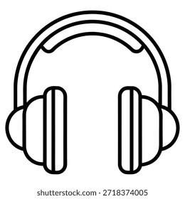 Icono de Vector de auriculares y diseño de ilustración de logotipo 