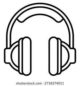 Icono de Vector de auriculares y diseño de ilustración de logotipo 