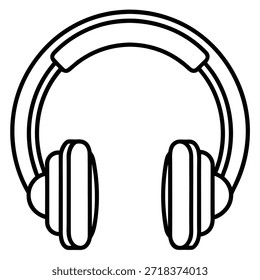 Icono de Vector de auriculares y diseño de ilustración de logotipo 