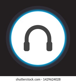 Headphone Vector icon . Lorem Ipsum Illustration design