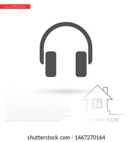 headphone Vector icon . Lorem Ipsum Illustration design
