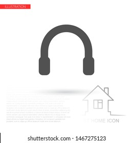 Headphone Vector icon . Lorem Ipsum Illustration design