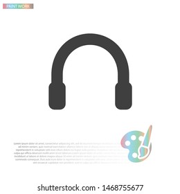 Headphone Vector icon . Lorem Ipsum Illustration design