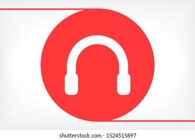 Headphone Vector icon . Lorem Ipsum Illustration design