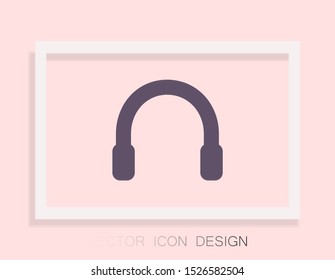 Headphone Vector icon . Lorem Ipsum Illustration design